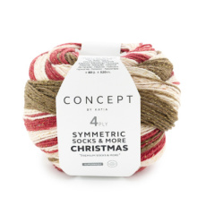Christma Symmetric Socks & More 200 Beige-Wit-Rood