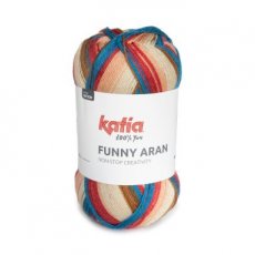 Funny Aran 306 - Koraal-Bruin-Blauw