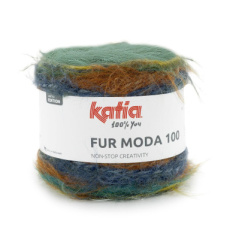 Fur Moda 100 - 301 Fur Moda 100 - 301  Kaki-Citroengeel-Eend blauw