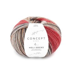 Heli Socks 304 Bordeauxrood-Roest bruin-Oker