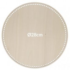 Houten tasbodem rond 28cm