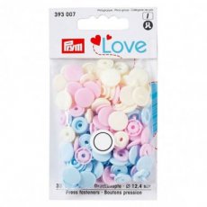 Prym Love drukknopen 12,4mm roze-blauw Prym Love drukknopen 12,4mm roze-blauw