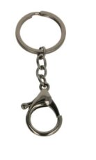 Sleutelhanger Musketonhaak Donker Sleutelhanger Musketonhaak donker nikkel