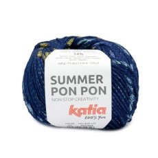 Summer Pon Pon 54 Summer Pon Pon 54 oceaan-blauw-licht-blauw-oker