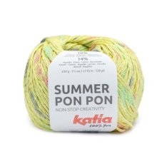 Summer Pon Pon 56 Summer Pon Pon 56 licht-geel-mint-groen-licht-fuchsia-licht-blauw