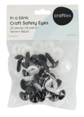 Veiligheidsoogjes zwart 16mm Veiligheidsoogjes zwart 16mm