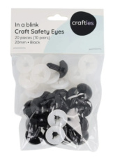 Veiligheidsoogjes zwart 20mm Veiligheidsoogjes zwart 20mm